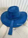 chapeu suede azul