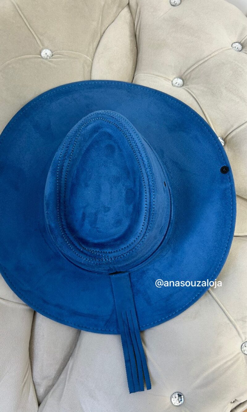 chapeu suede azul