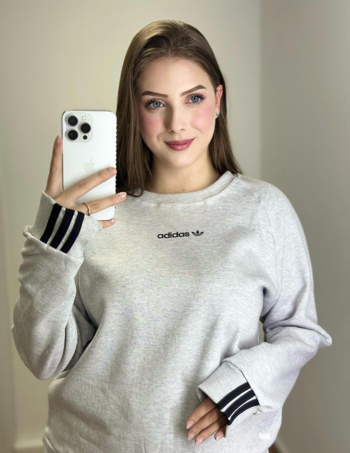 blusa adidas vers cinza