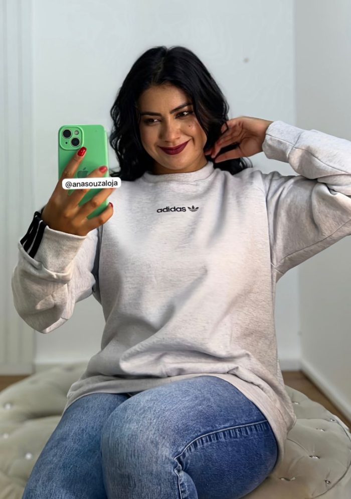 blusa adidas vers cinza blusa adidas vers cinza