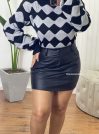 saia de couro joice preto