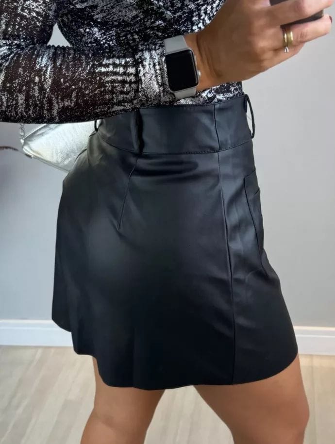 saia de couro gabriele saia de couro gabriele