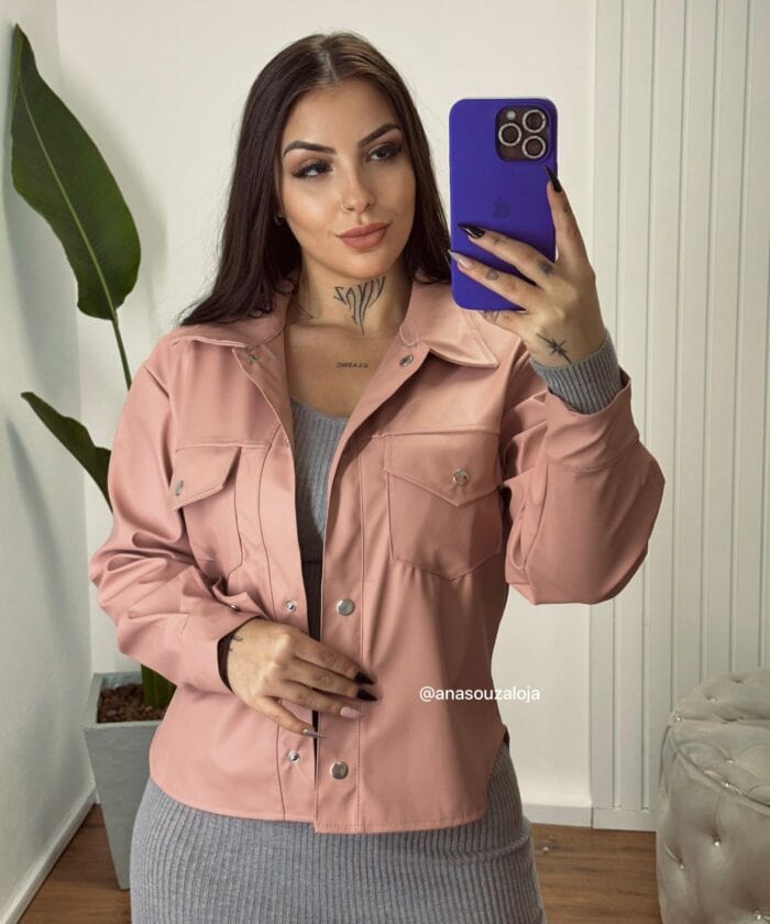 camisa de couro nude camisa de couro nude