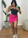 shorts saia alfaiataria liz pink