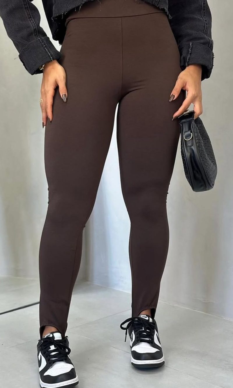 legging pezinho marrom