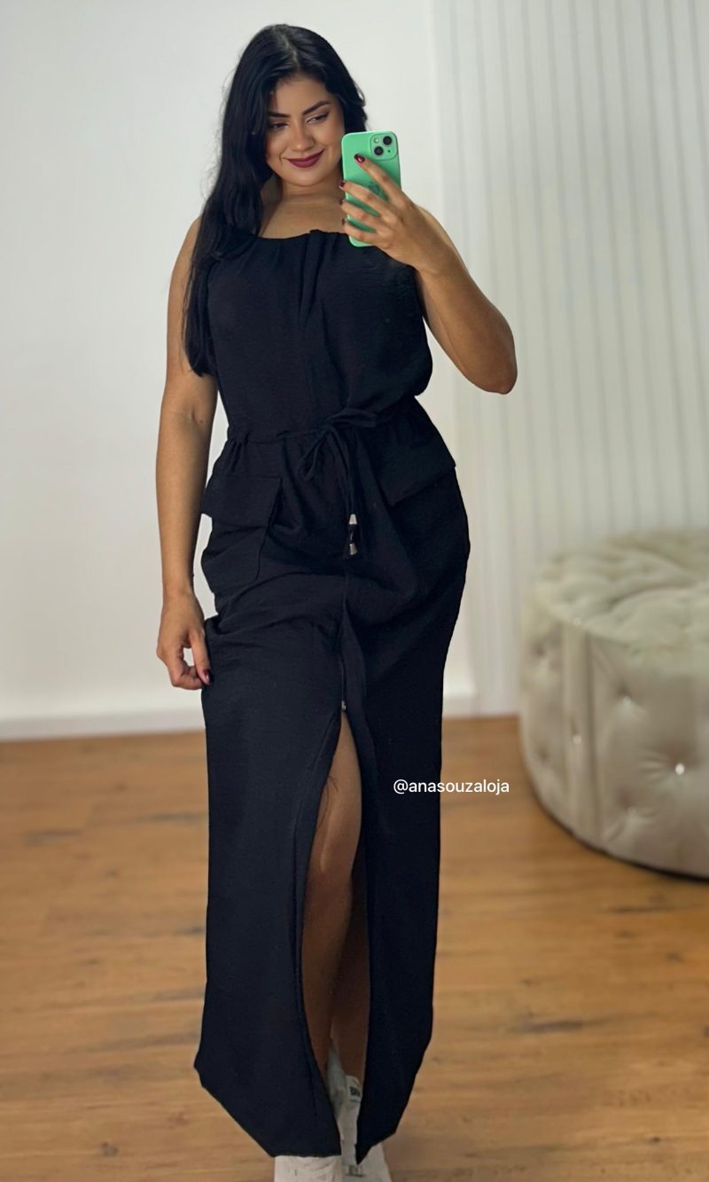 vestido duna cargo verde