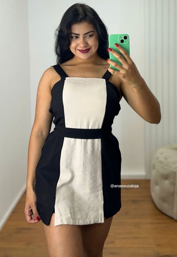 vestido macaquinho adelle preto