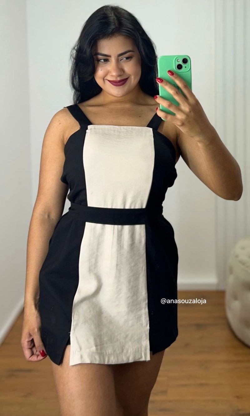 vestido macaquinho adelle preto