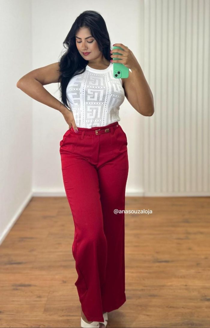 calÇa pantalona thais branco