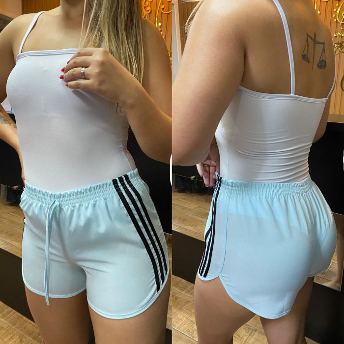 shorts listras branco