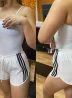 shorts listras branco