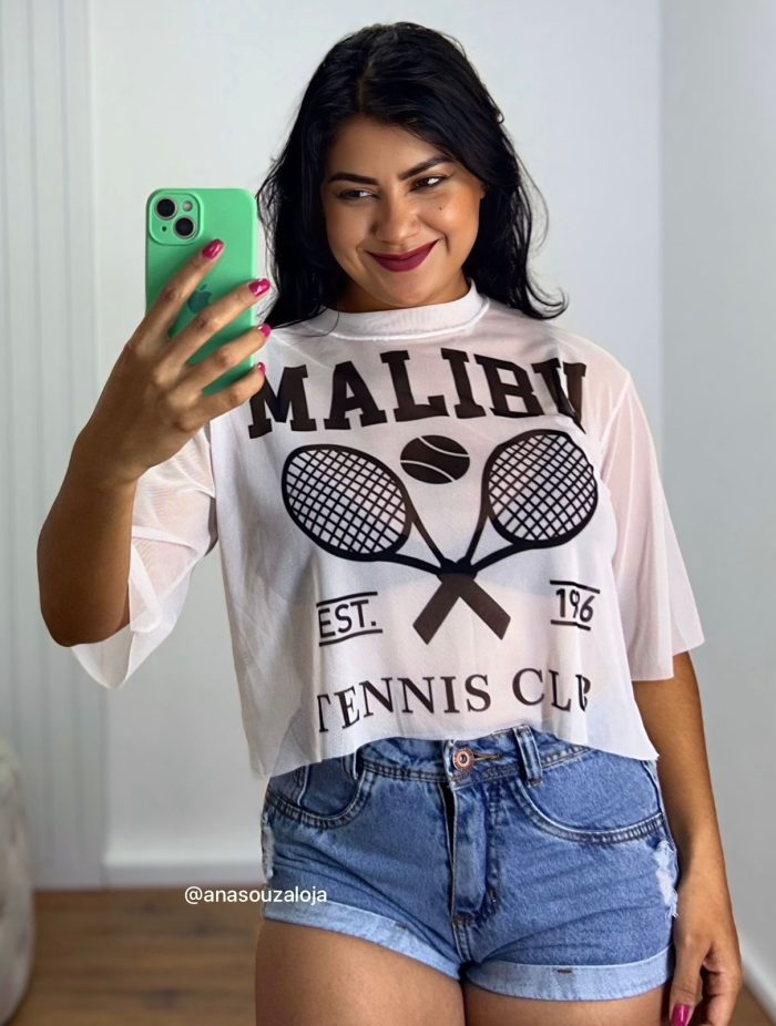 cropped de tule malibu