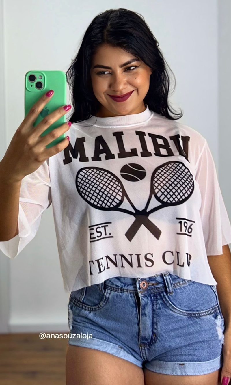 cropped de tule malibu