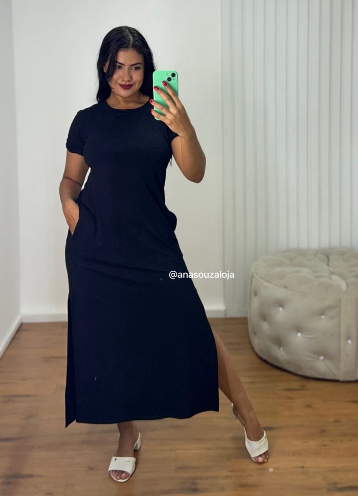 vestido de malha gabriela marrom