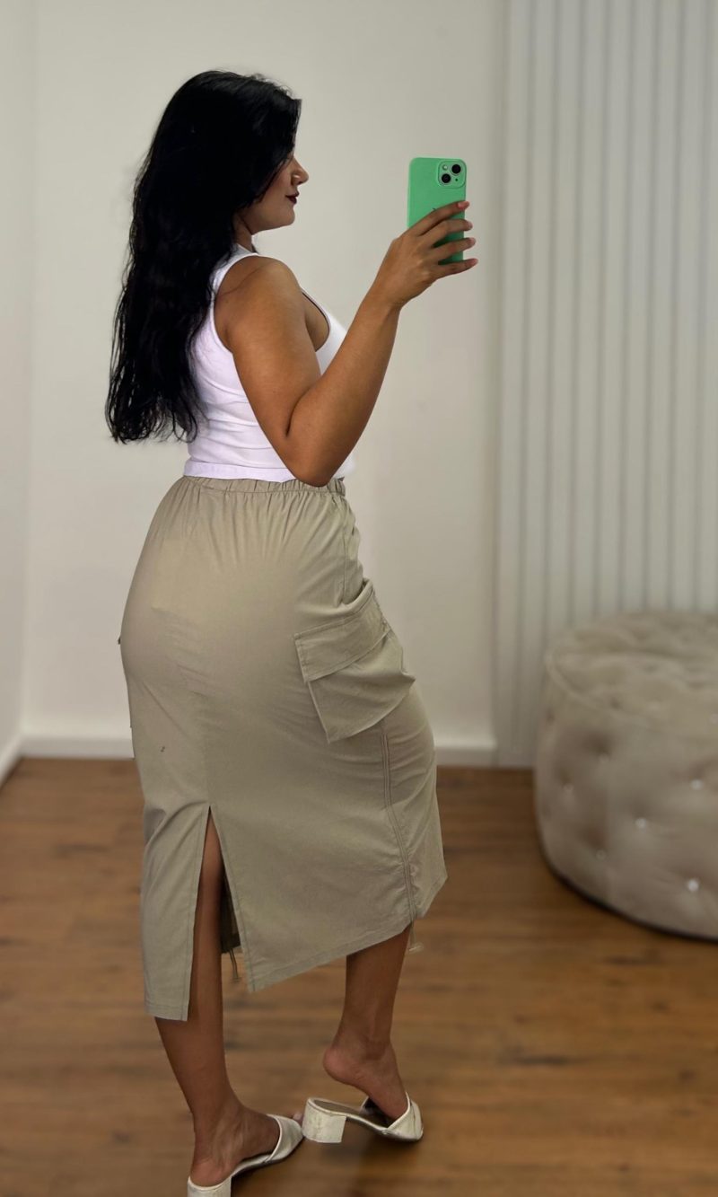 long skirt parachute preto