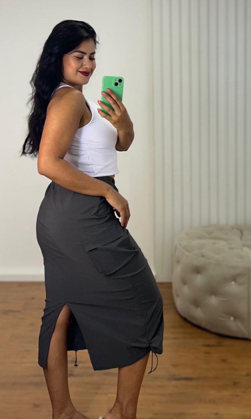 long skirt parachute preto