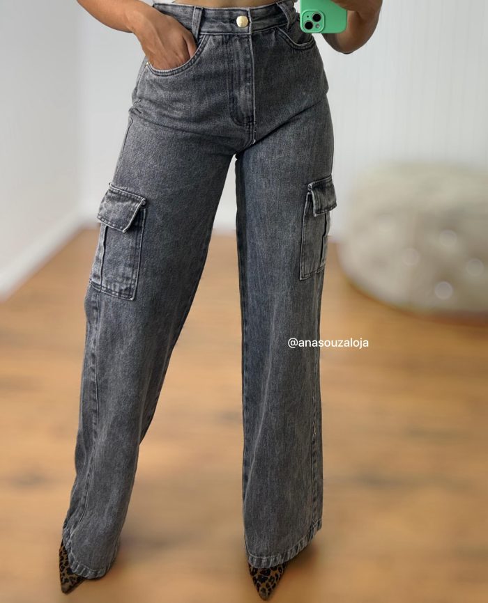 wide leg cargo marmorizada wide leg cargo marmorizada