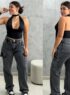 wide leg cargo marmorizada
