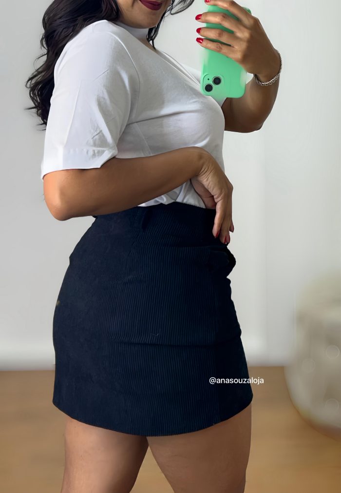 saia de cotele riviera preto saia de cotele riviera preto
