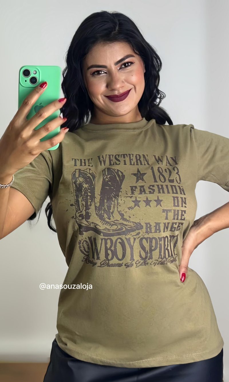 t shirt cowboy preto