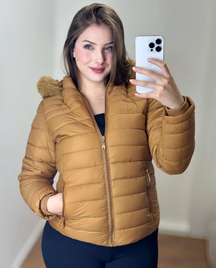 jaqueta microfibra chloÉ caramelo jaqueta microfibra chloÉ caramelo