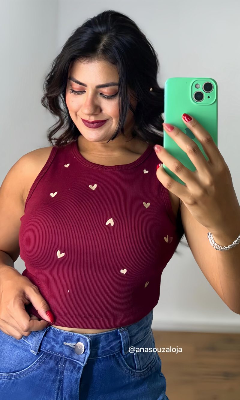 cropped ribana lovers bordo