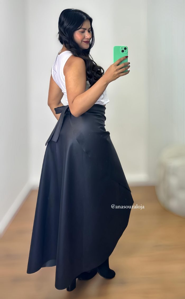 saia envelope courino kÉssia preto saia envelope courino kÉssia preto