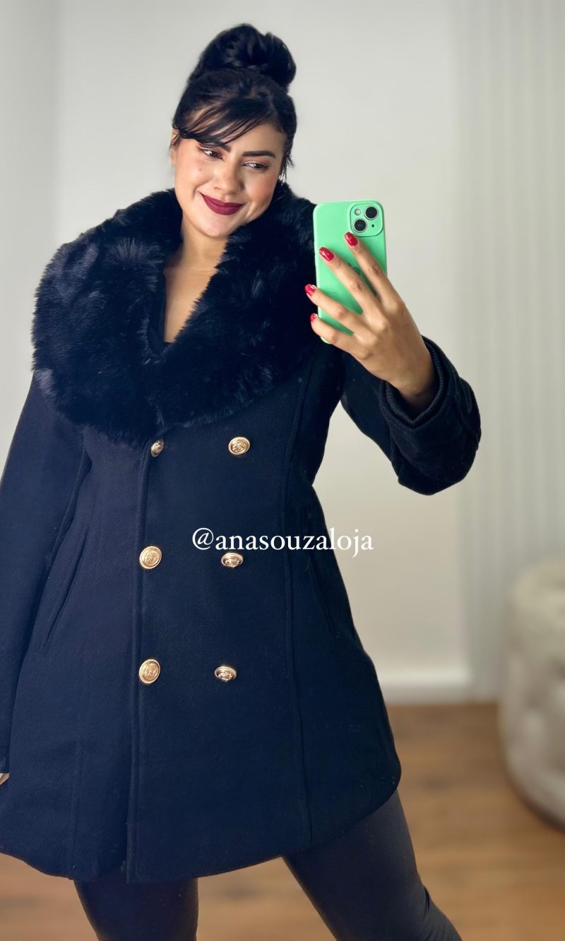 casaco lÃ batida londres preto