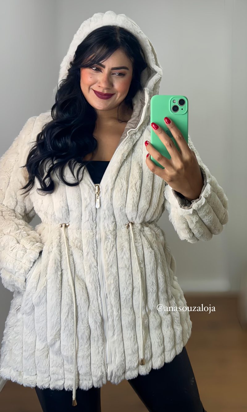 jaqueta dupla face aline azul