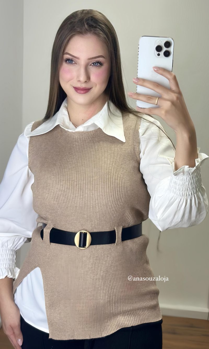 conjunto colete zeek cinza