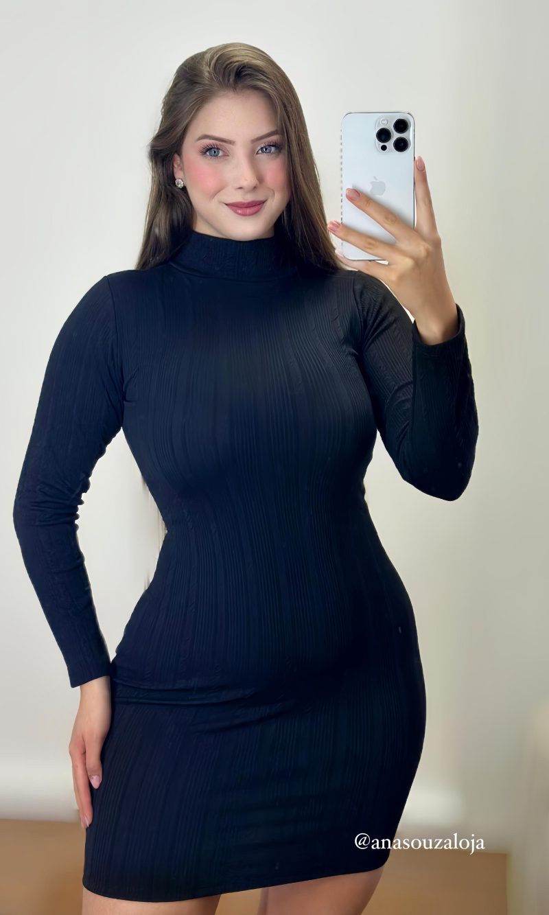 vestido vanessinha preto