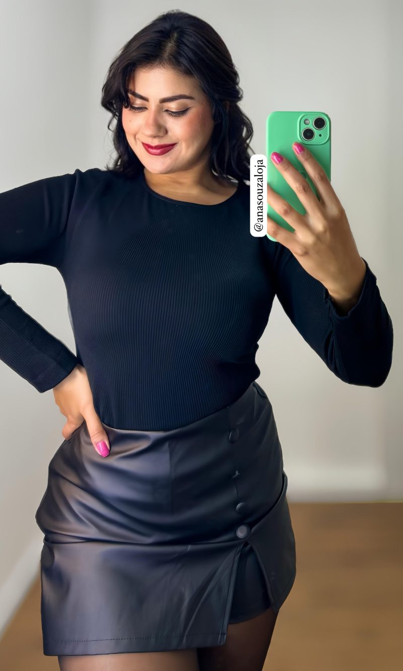 blusa termica canelada violeta