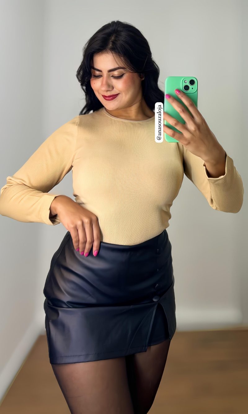 blusa termica canelada violeta