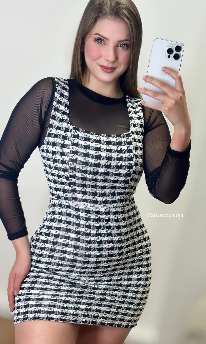 vestido xadrez jana