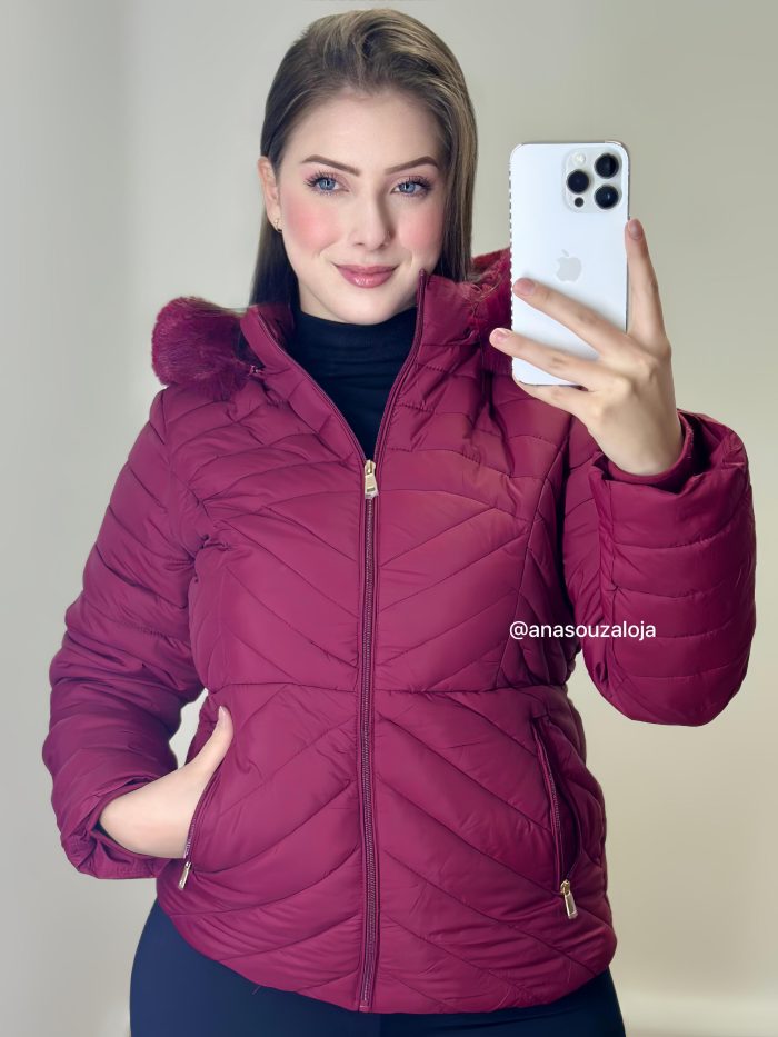 jaqueta microfibra aghata rosa