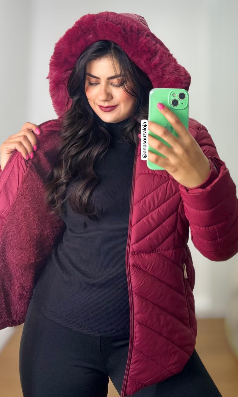 jaqueta microfibra aghata rosa