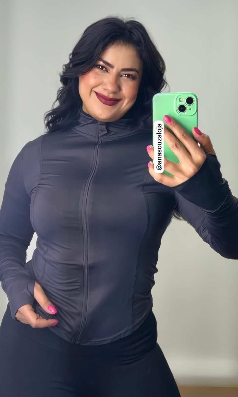 jaqueta fitness training verde