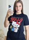 t shirt hello kitty preto