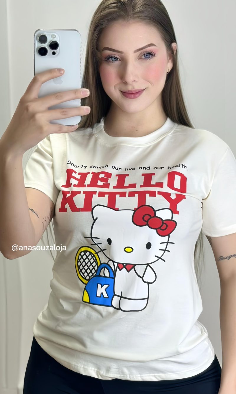 t shirt hello kitty preto