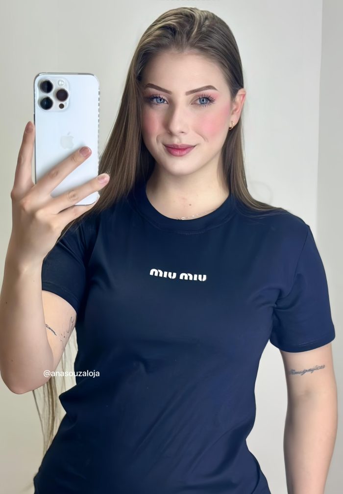 t shirt miu miu preto