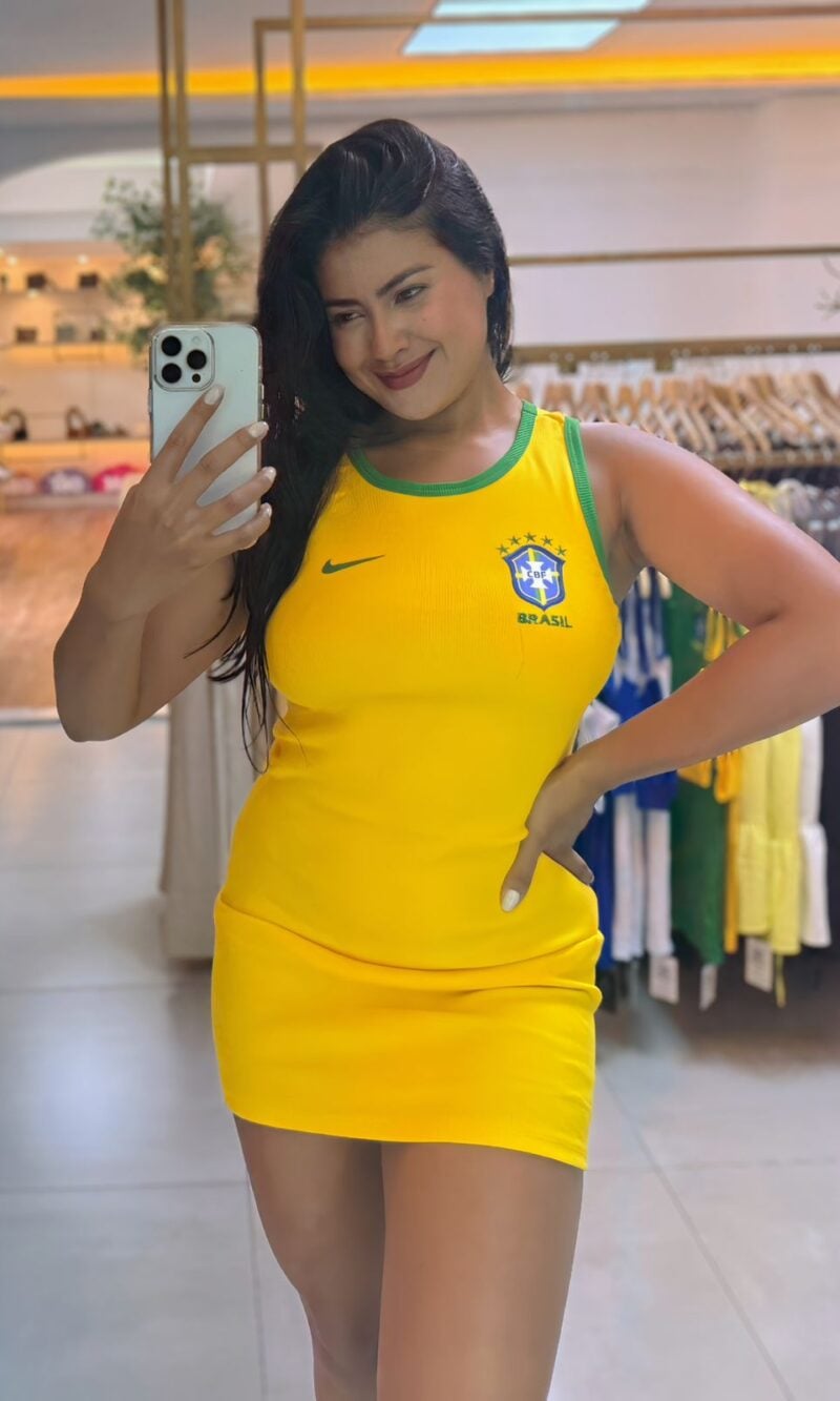 vestido brasil regata azul