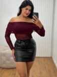 saia de couro aline