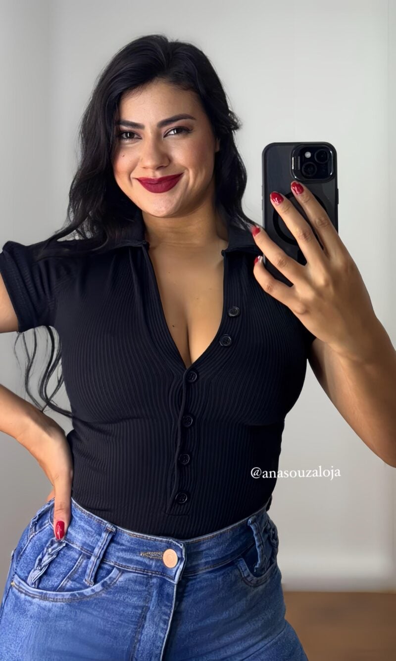 boddy botÃo curto preto