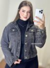 jaqueta jeans marmorizada