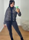 jaqueta jeans marmorizada