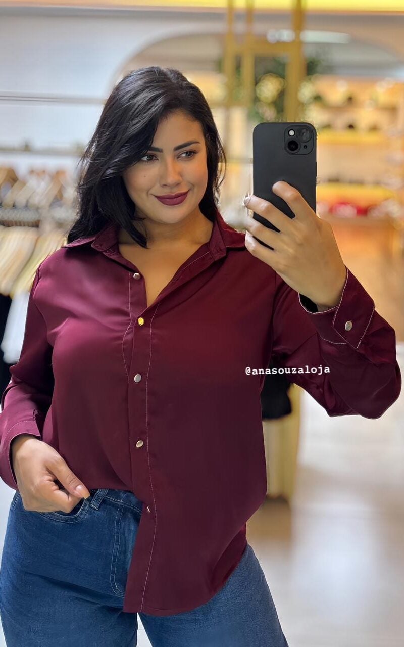 camisa amelie marrom