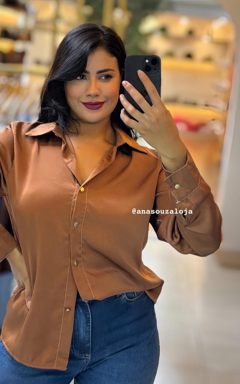 camisa amelie marrom