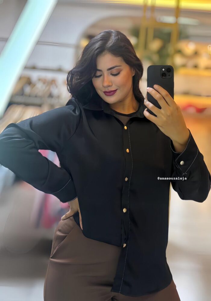 camisa amelie marrom camisa amelie marrom