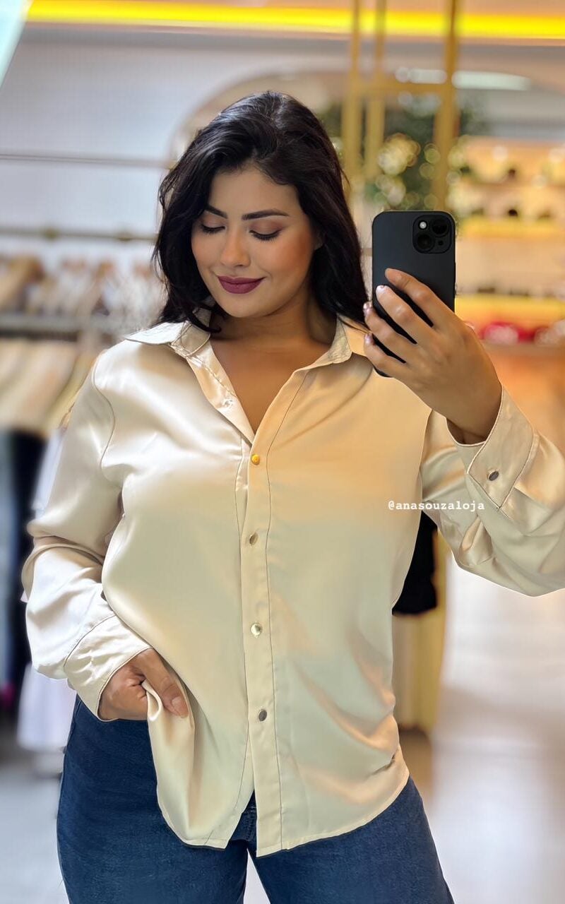 camisa amelie marrom