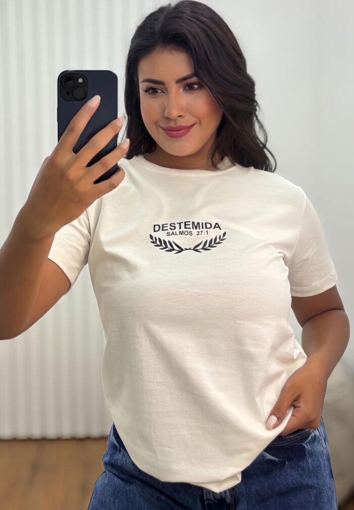 tshirt destemida marrom